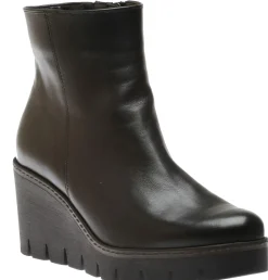 Sale Gabor 54.780.27 Black Leather Wedge Ankle Boot