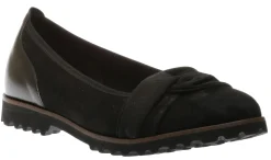 Clearance Gabor 54.107.17 Black Suede Leather Ballet Flat