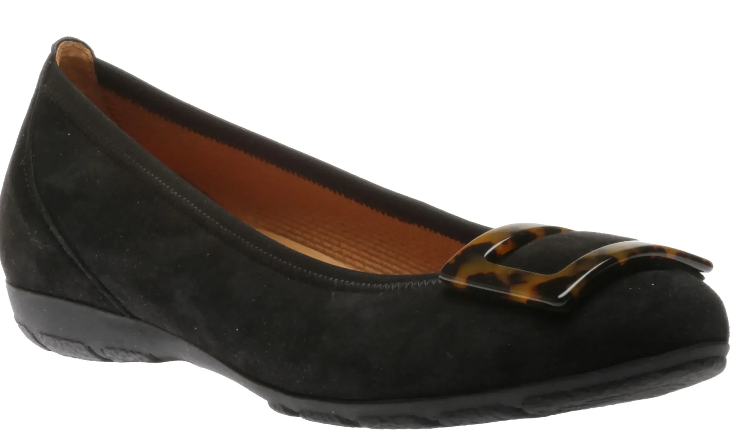 Online Gabor 54.164.37 Black Tortoise Buckle Ballet Flat