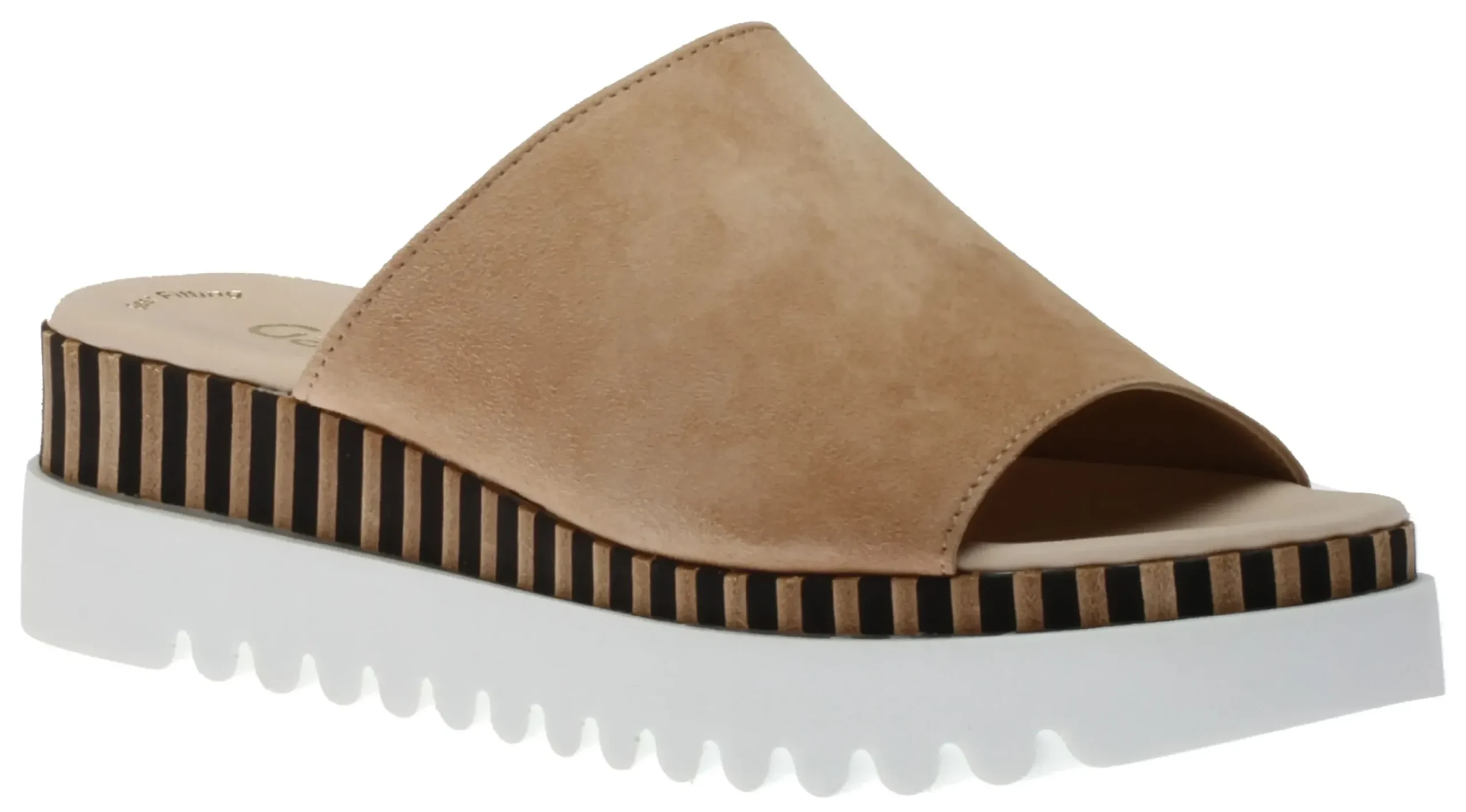 Sale Gabor 64.663.14 Caramel Brown Slide Wedge Sandal