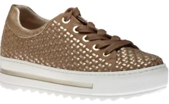 Discount Gabor 66.499.30 Florenz Taupe Gold Metallic Platform Sneaker