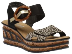 Outlet Rieker 2 Velcro Strap Black