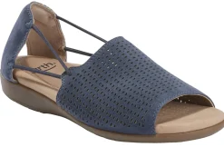 Clearance Earth Abra Indigo Blue Suede Slip-On Sandal
