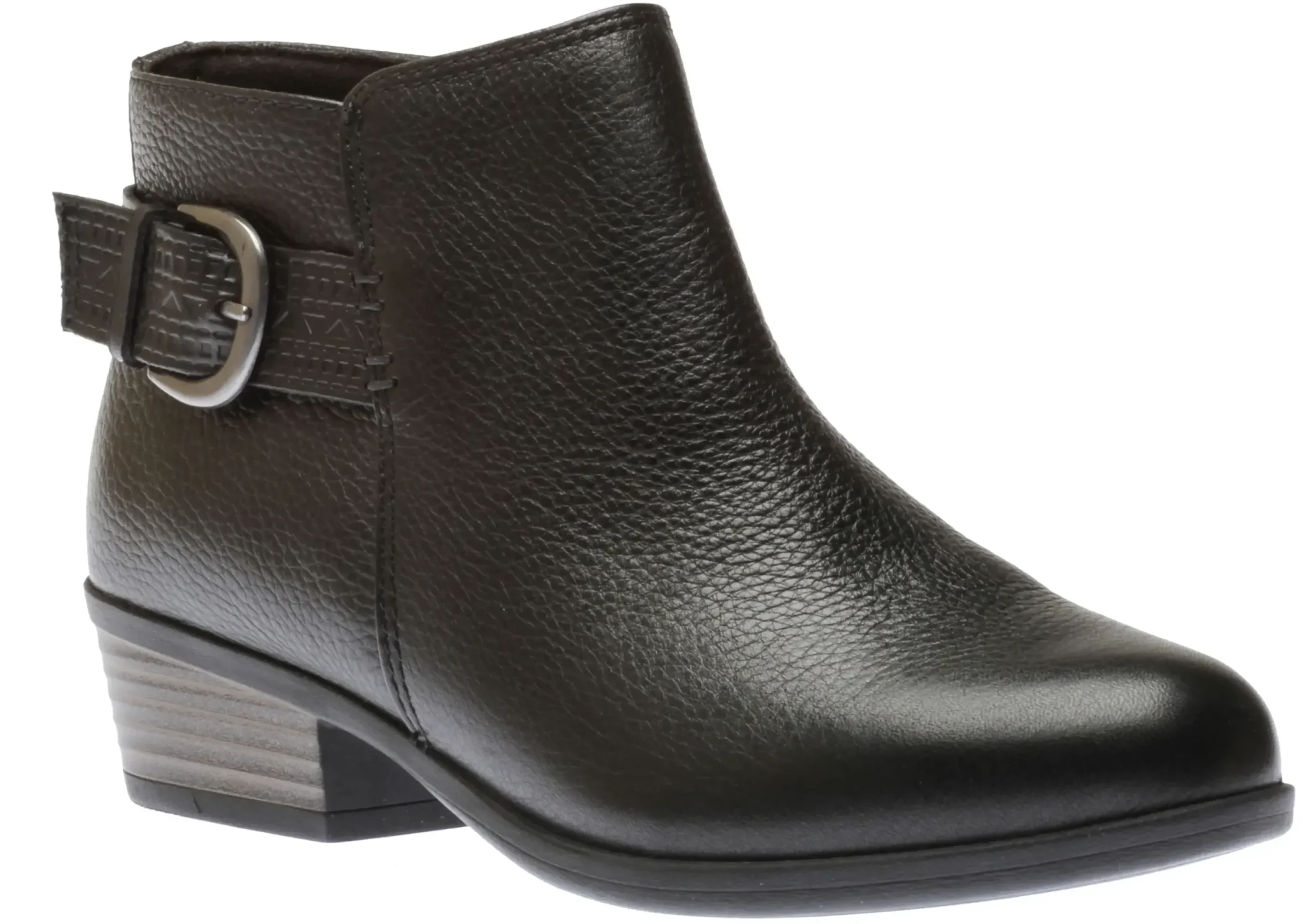 Discount Clarks Addiy Kara Black Leather Ankle Boot
