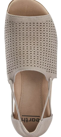 Discount Earth Alder Abra Ginger Beige Suede Slip-On Sandal