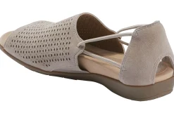 Discount Earth Alder Abra Ginger Beige Suede Slip-On Sandal