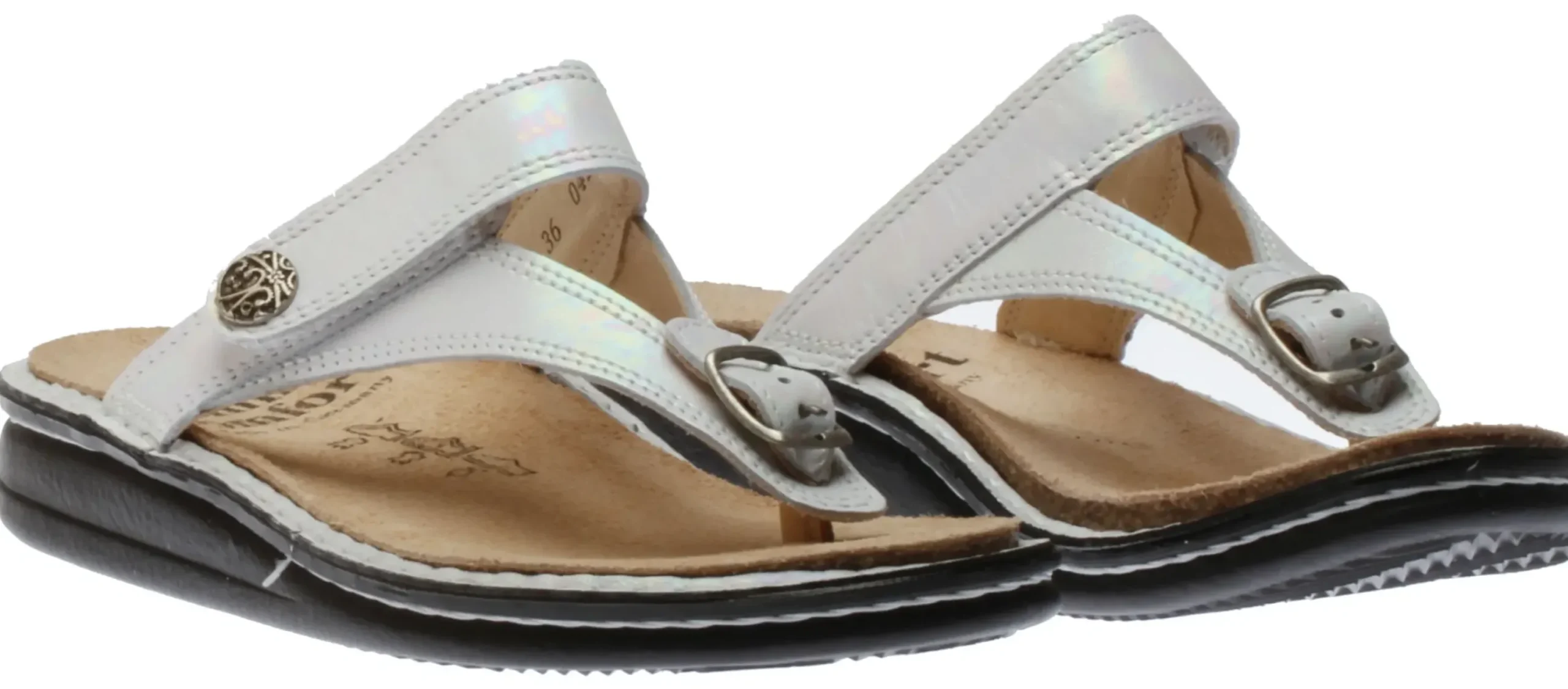 Online Finn Comfort Alexandria White Leather Thong Sandal
