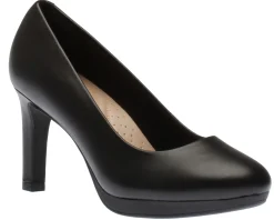 New Clarks Ambyr Joy Black Leather Dress Pump