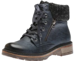 Online Wanderlust Amy Navy Lace-Up Ankle Boot