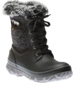 Outlet Bogs Arcata Knit Black Winter Boot