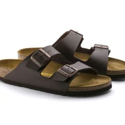 Best Birkenstock Arizona Birko-Flor Dark Brown Slide Sandal
