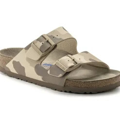 Hot Birkenstock Arizona Soft Footbed Desert Soil Camo Grey Slide Sandal