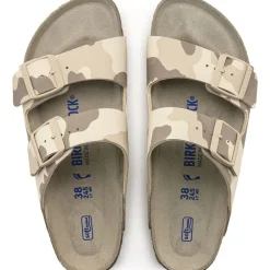 Hot Birkenstock Arizona Soft Footbed Desert Soil Camo Grey Slide Sandal