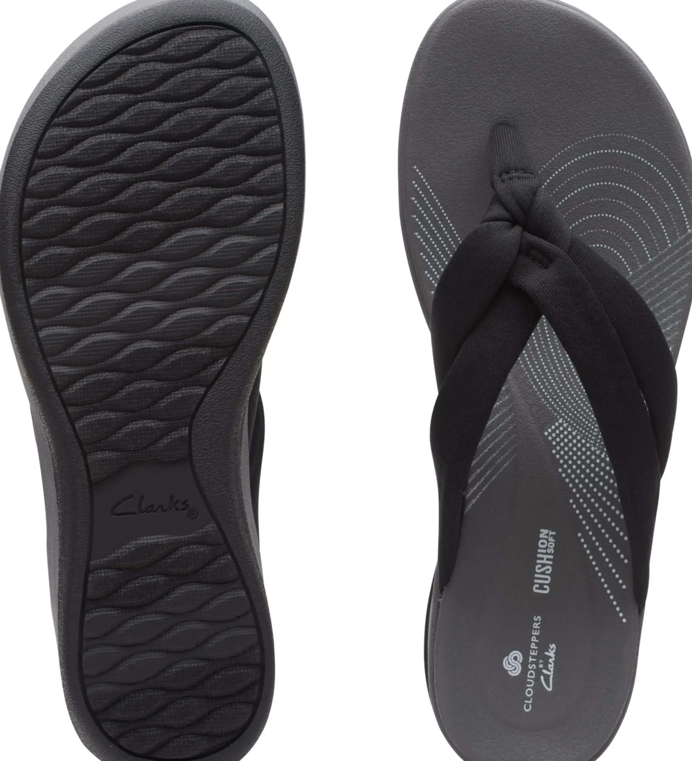 New Clarks Arla Kaylie Black Thong Sandal