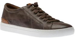 Outlet Johnston & Murphy Banks Grey Leather Lace-Up Sneaker
