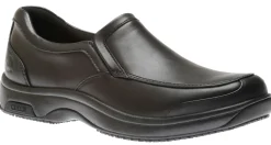 New Dunham Battery Park Service Black Leather Slip-On Shoe