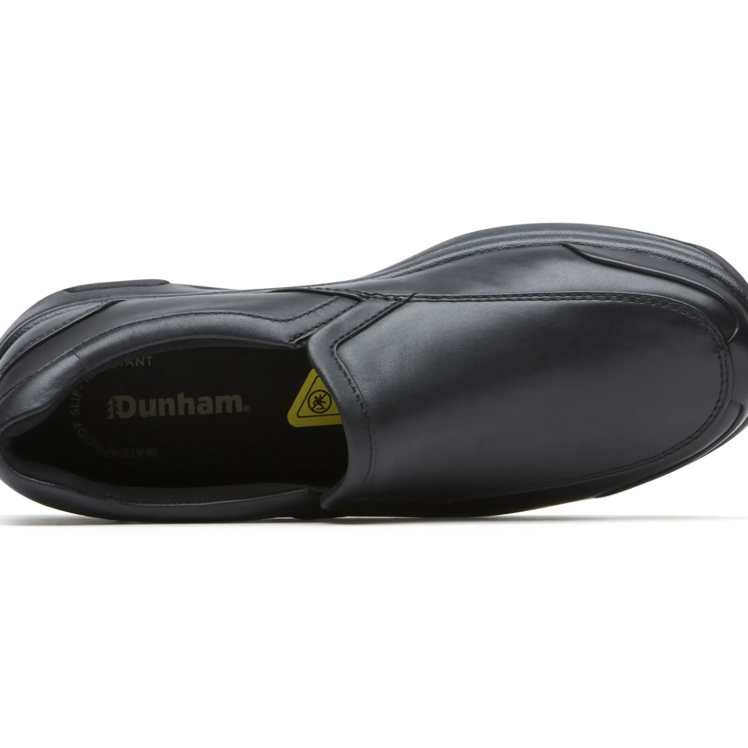 New Dunham Battery Park Service Black Leather Slip-On Shoe