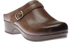 New Dansko Berry Brown Milled Burnished Leather Clog