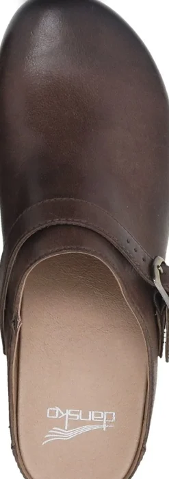 New Dansko Berry Brown Milled Burnished Leather Clog