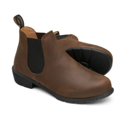 Clearance Blundstone 1970 - Women's Series Low Heel Antique Brown Leather Boot