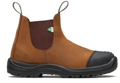 Sale Blundstone 169 - Work & Safety Rubber Toe Cap Crazy Horse Brown Boot