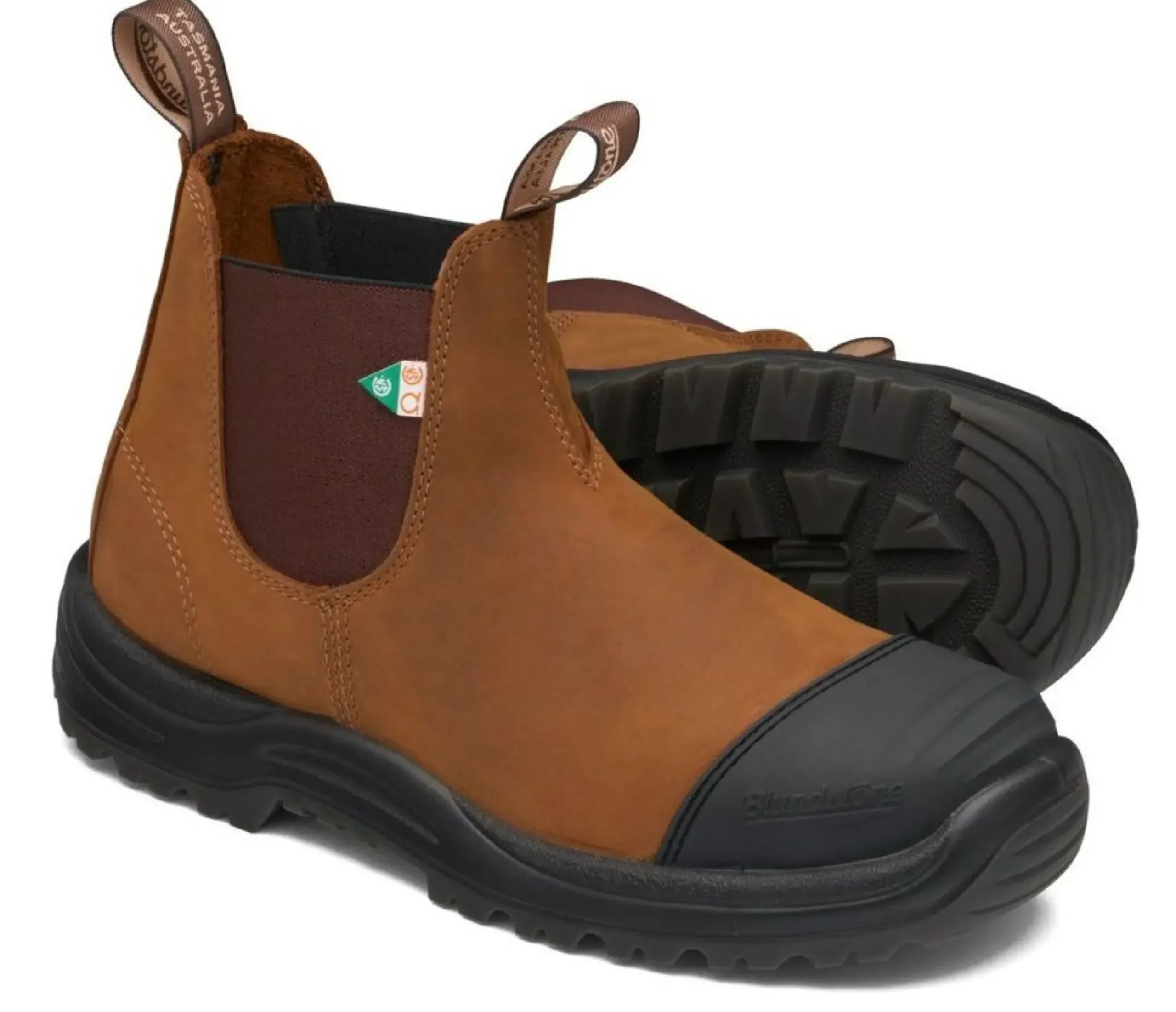 Sale Blundstone 169 - Work & Safety Rubber Toe Cap Crazy Horse Brown Boot
