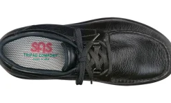 SAS Shoes Bout Time Black Leather Lace-Up Loafer