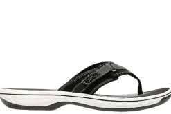 Clearance Clarks Breeze Sea Black Thong Sandal