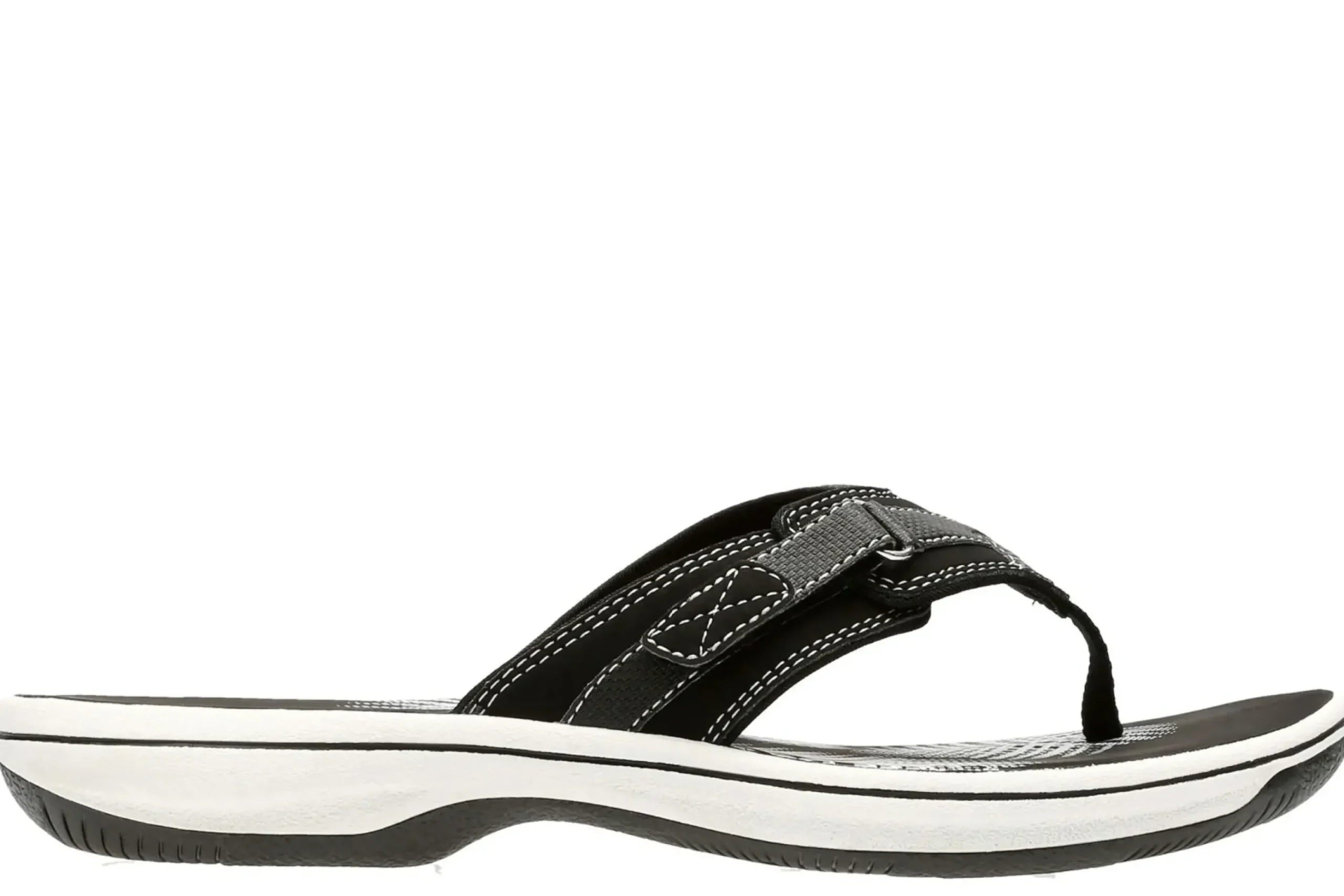 Clearance Clarks Breeze Sea Black Thong Sandal