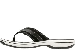Clearance Clarks Breeze Sea Black Thong Sandal