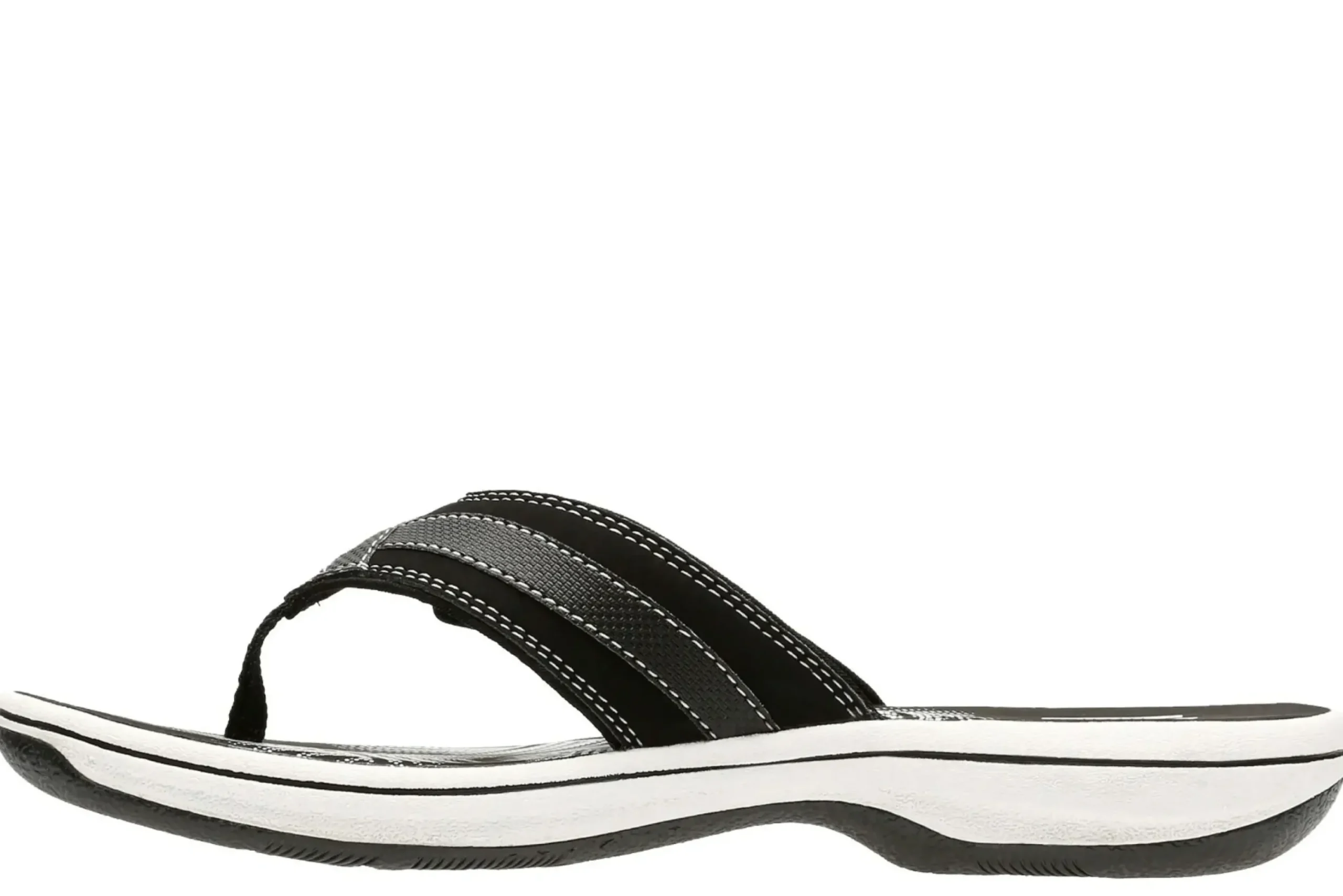Clearance Clarks Breeze Sea Black Thong Sandal