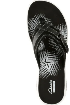 Clearance Clarks Breeze Sea Black Thong Sandal