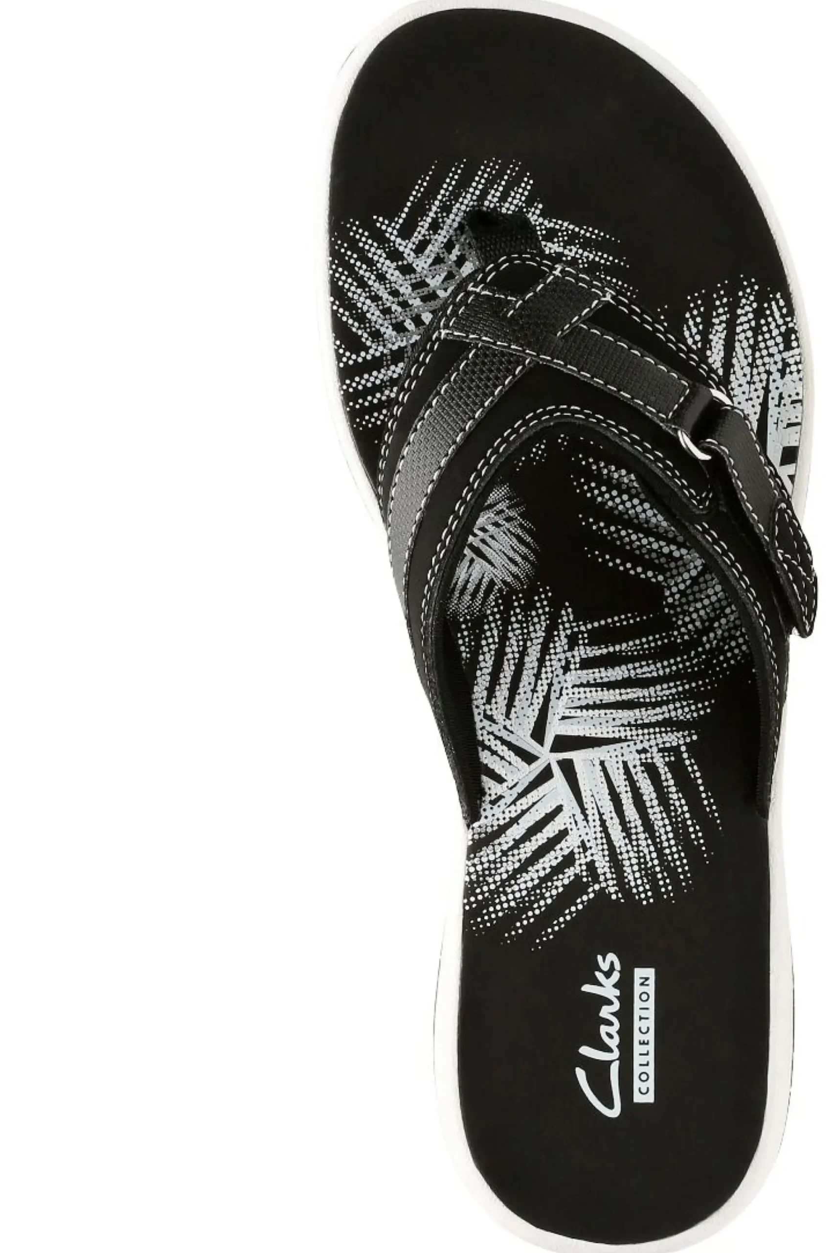 Clearance Clarks Breeze Sea Black Thong Sandal