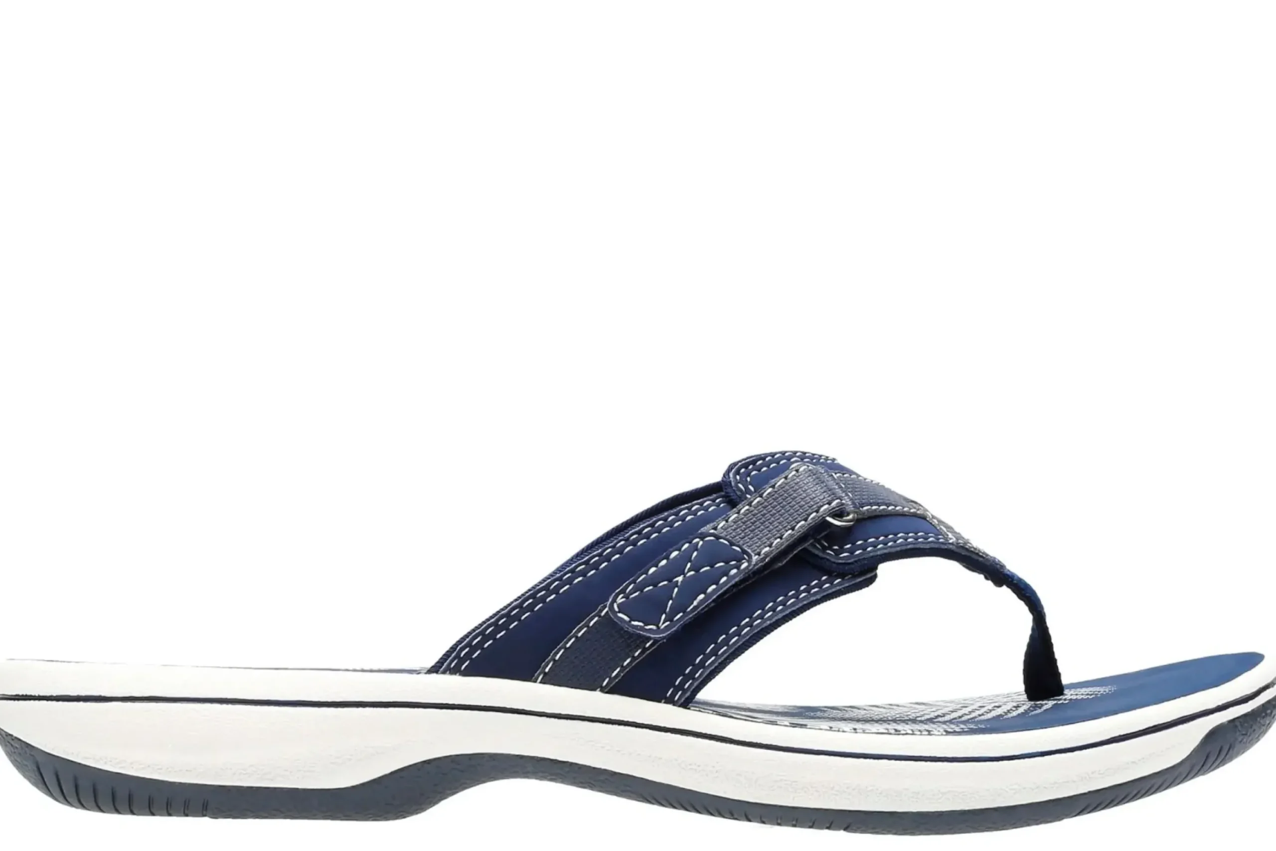 Discount Clarks Breeze Sea Navy Thong Sandal
