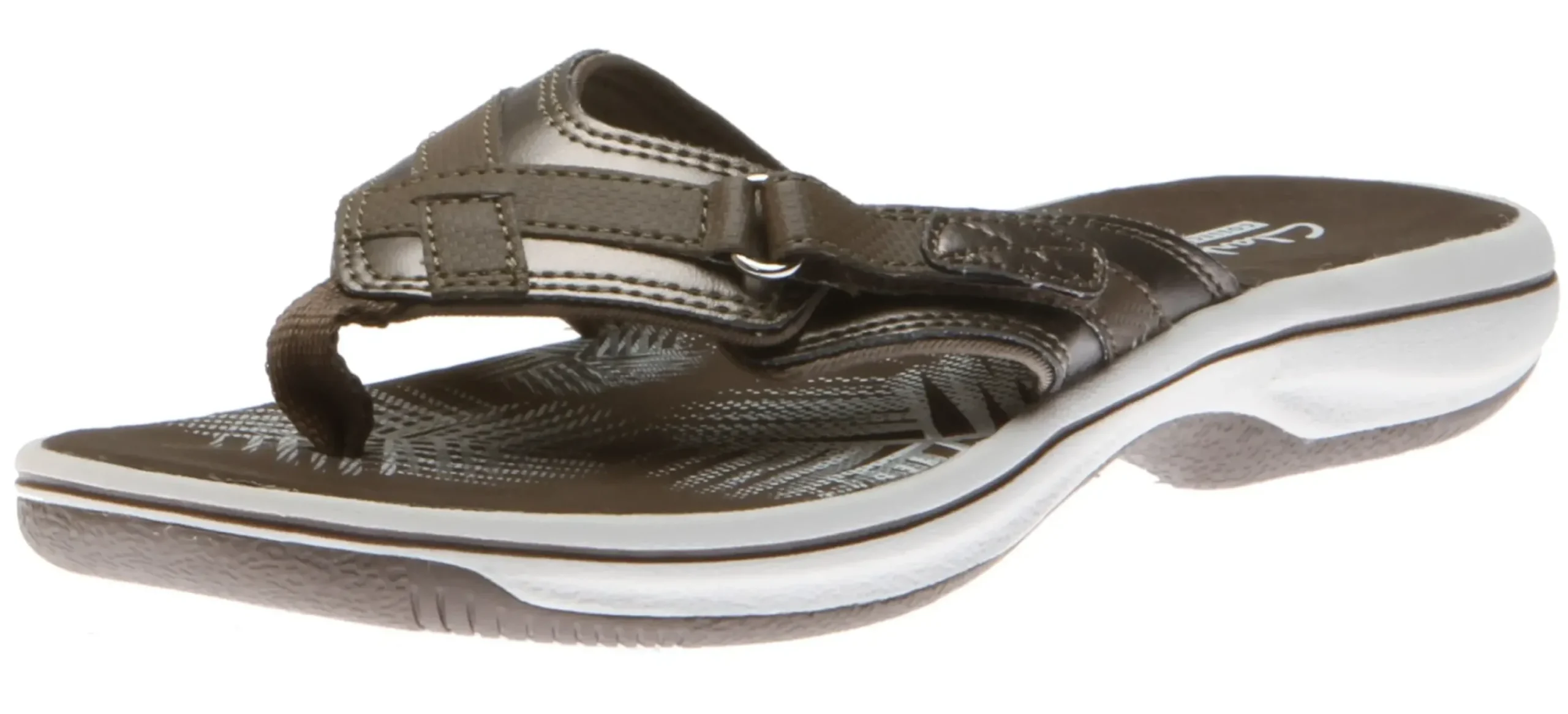 Discount Clarks Breeze Sea Pewter Thong Sandal