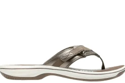 Discount Clarks Breeze Sea Pewter Thong Sandal