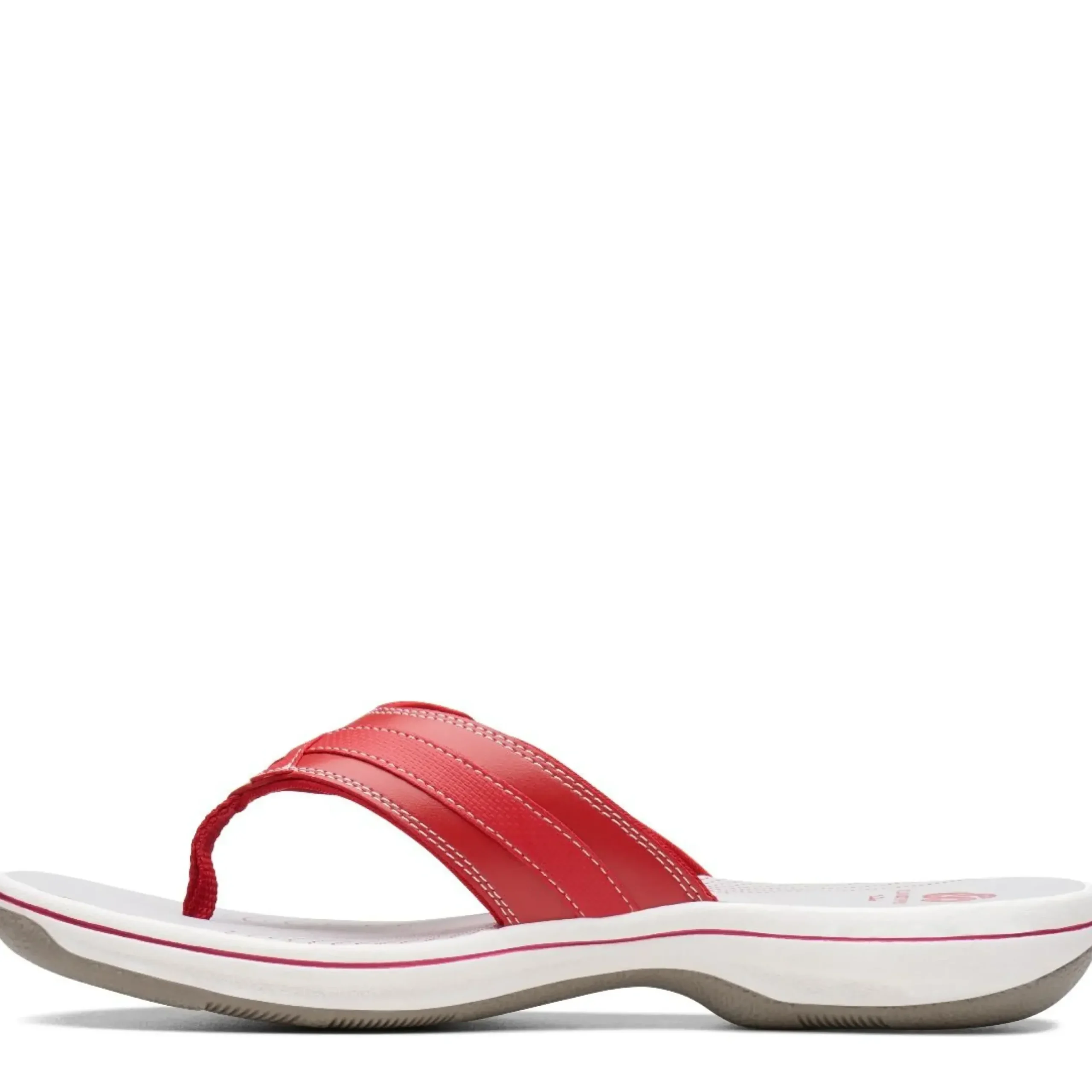 Hot Clarks Breeze Sea Red Thong Sandal