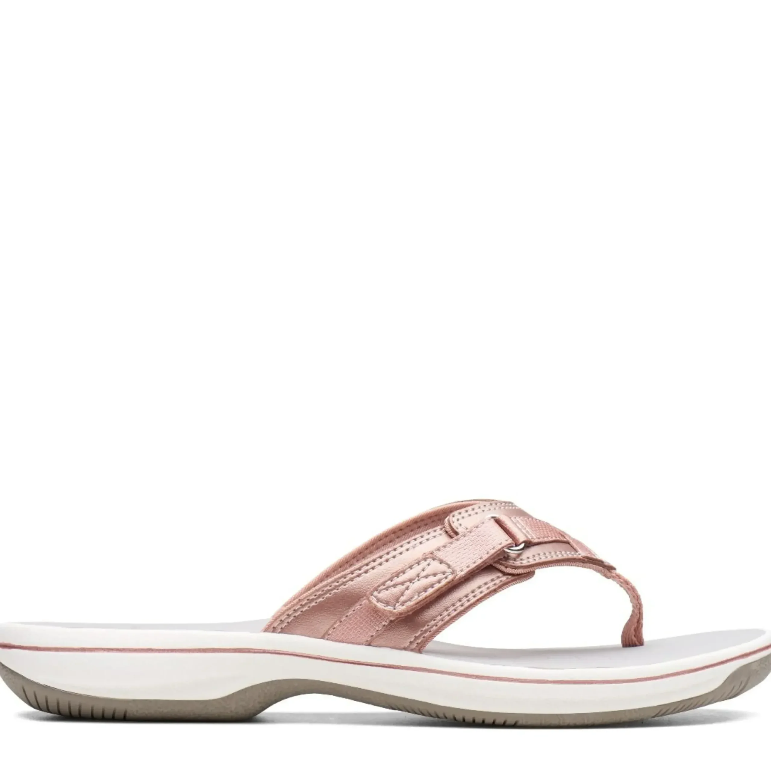 Outlet Clarks Breeze Sea Rose Gold Thong Sandal