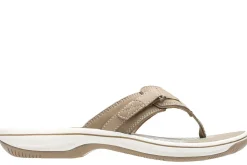 Sale Clarks Breeze Sea Taupe Thong Sandal