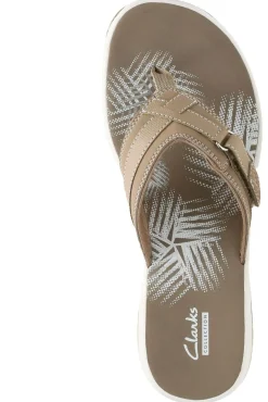 Sale Clarks Breeze Sea Taupe Thong Sandal