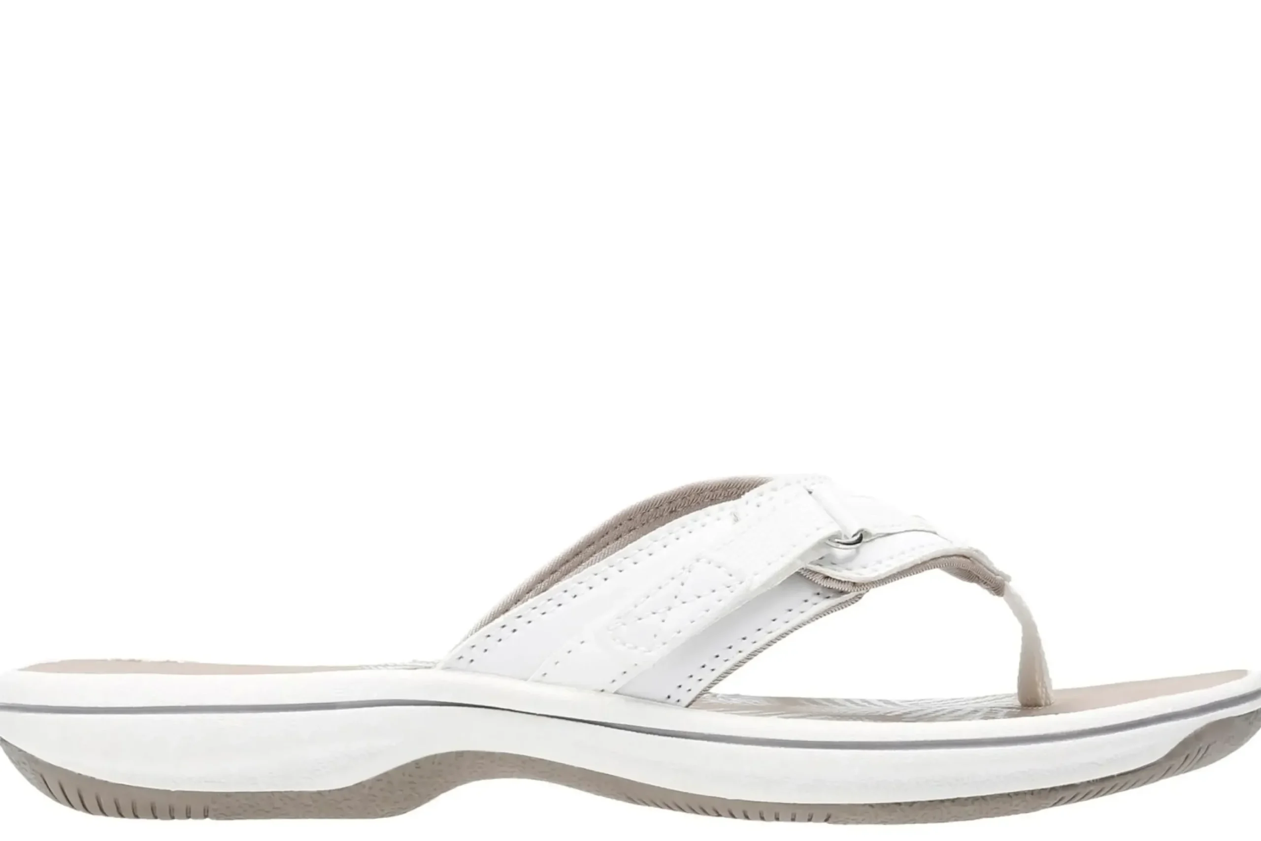 Clarks Breeze Sea White Thong Sandal