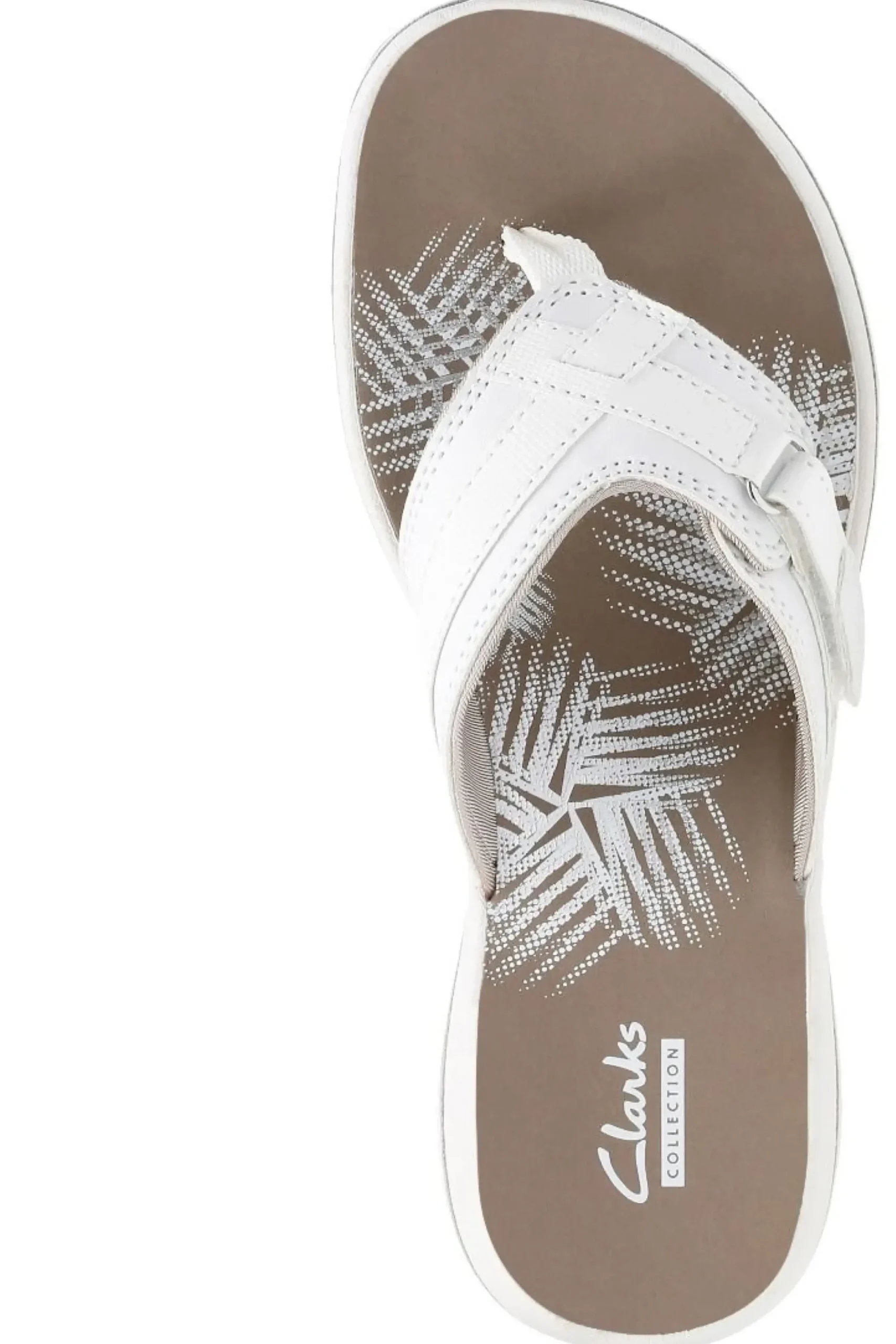 Clarks Breeze Sea White Thong Sandal