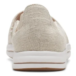 Outlet Clarks Breeze Step Beige Canvas Slip-On Sneaker