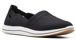 Online Clarks Breeze Step Black Slip-On Canvas Sneaker