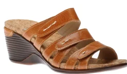 Online Romika Calgary 01 Tan Brown Slide Wedge Sandal