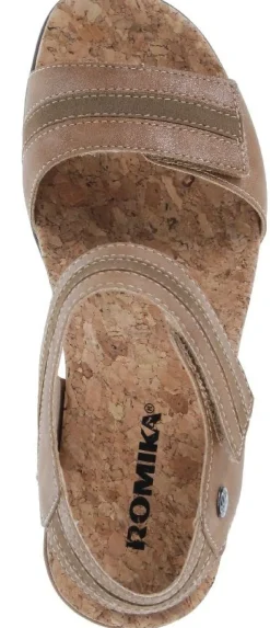 New Romika Calgary 03 Tan Brown Wedge Sandal