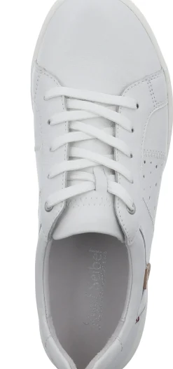 Discount Josef Seibel Caren 01 White Leather Lace-Up Sneaker