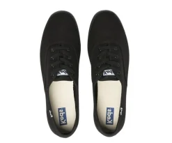 Hot Keds Champion Black Lace-Up Canvas Sneaker