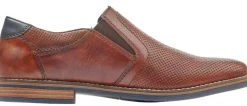 Hot Rieker Clarino Brown Leather Slip-On Dress Shoe