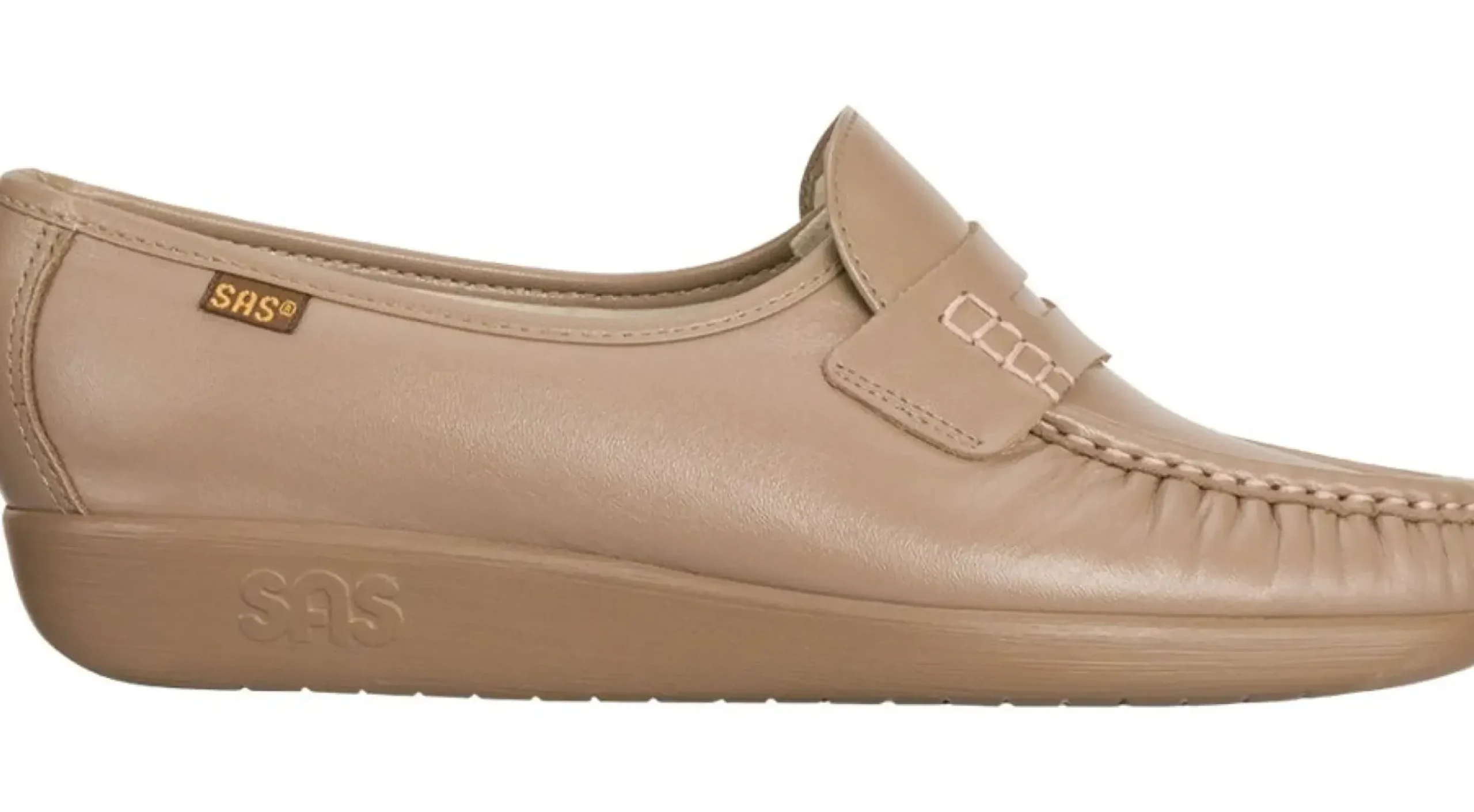 Sale SAS Shoes Classic Mocha Leather Slip-On Loafer